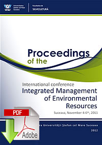 Proceedings of the International
Conference Integrated Management of Environmental Resources - Suceava, November 4-6th, 2011