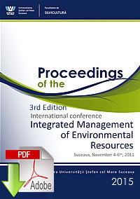 Proceedings of the International
Conference Integrated Management of Environmental Resources - Suceava, November 4-6th, 2011